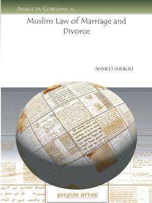 cover image of Muslim Law of Marriage and Divorce